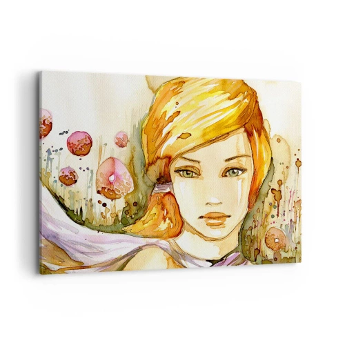 Vászonkép - Smaragd tekintet, amely lecsillapítja a haragot - 100x70 cm