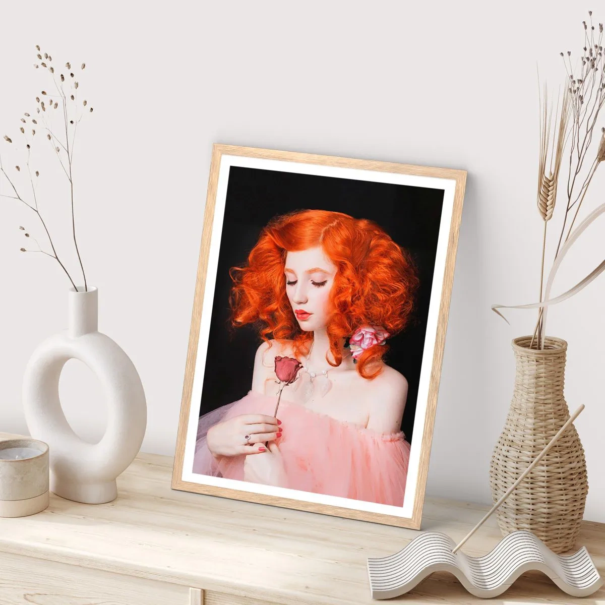 Poszter világos tölgy keretben - Barokk stílusban - 70x100 cm