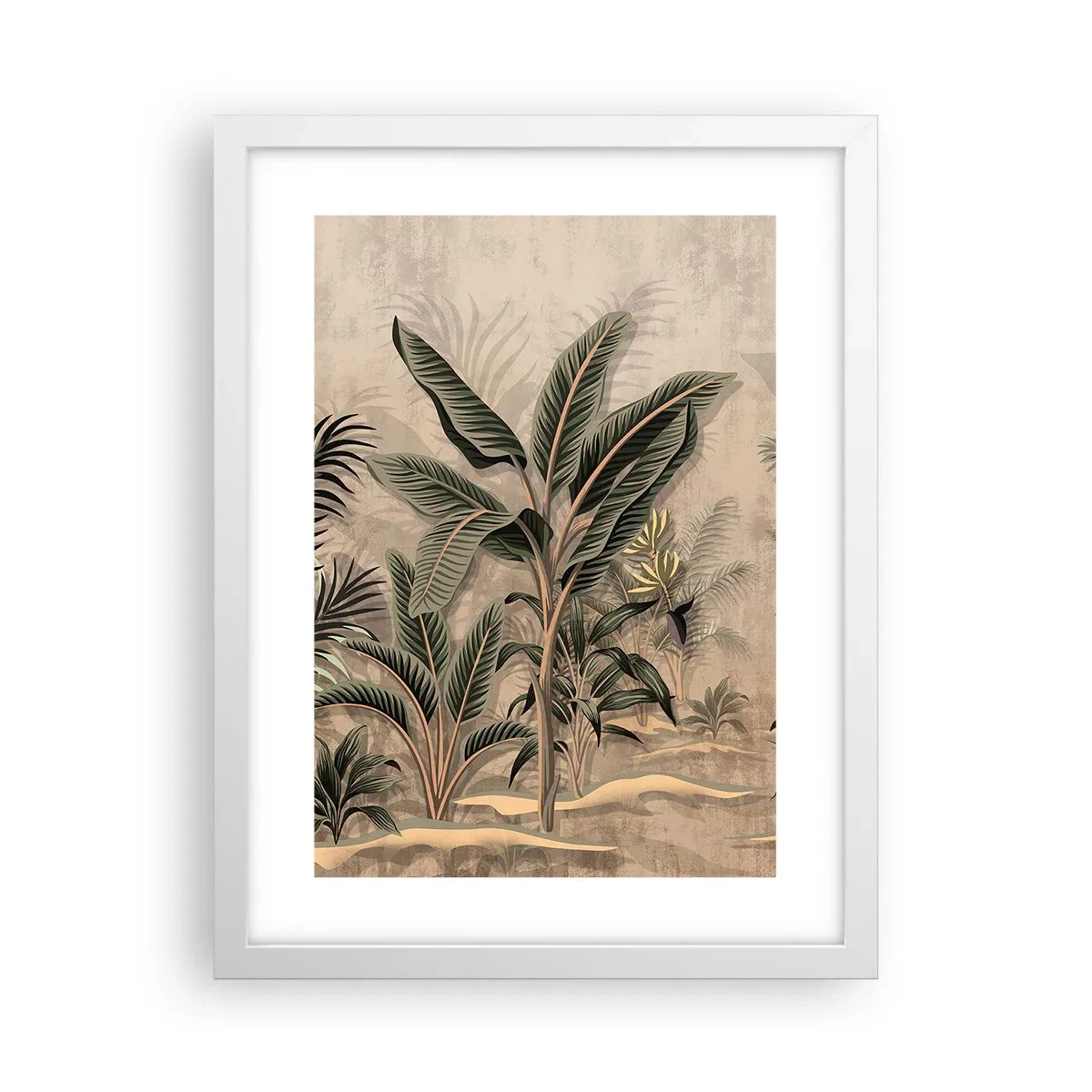 Poszter fekete keretben - Gyarmati stílusú metszet - 30x40 cm