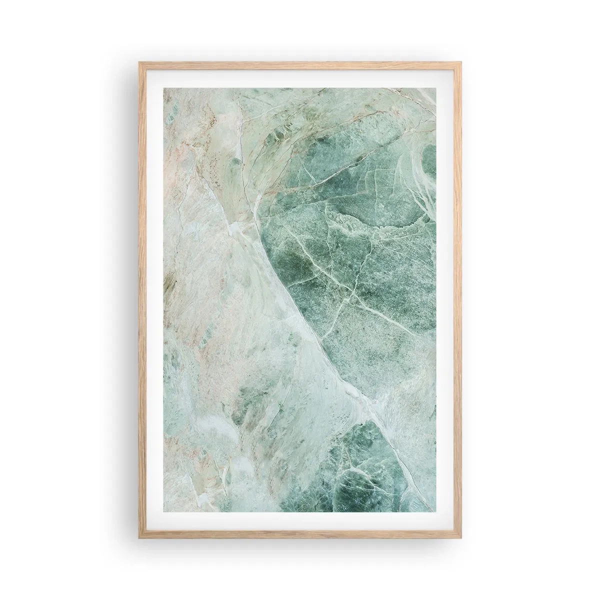 Poszter világos tölgy keretben - A kő nemes hűvössége - 61x91 cm