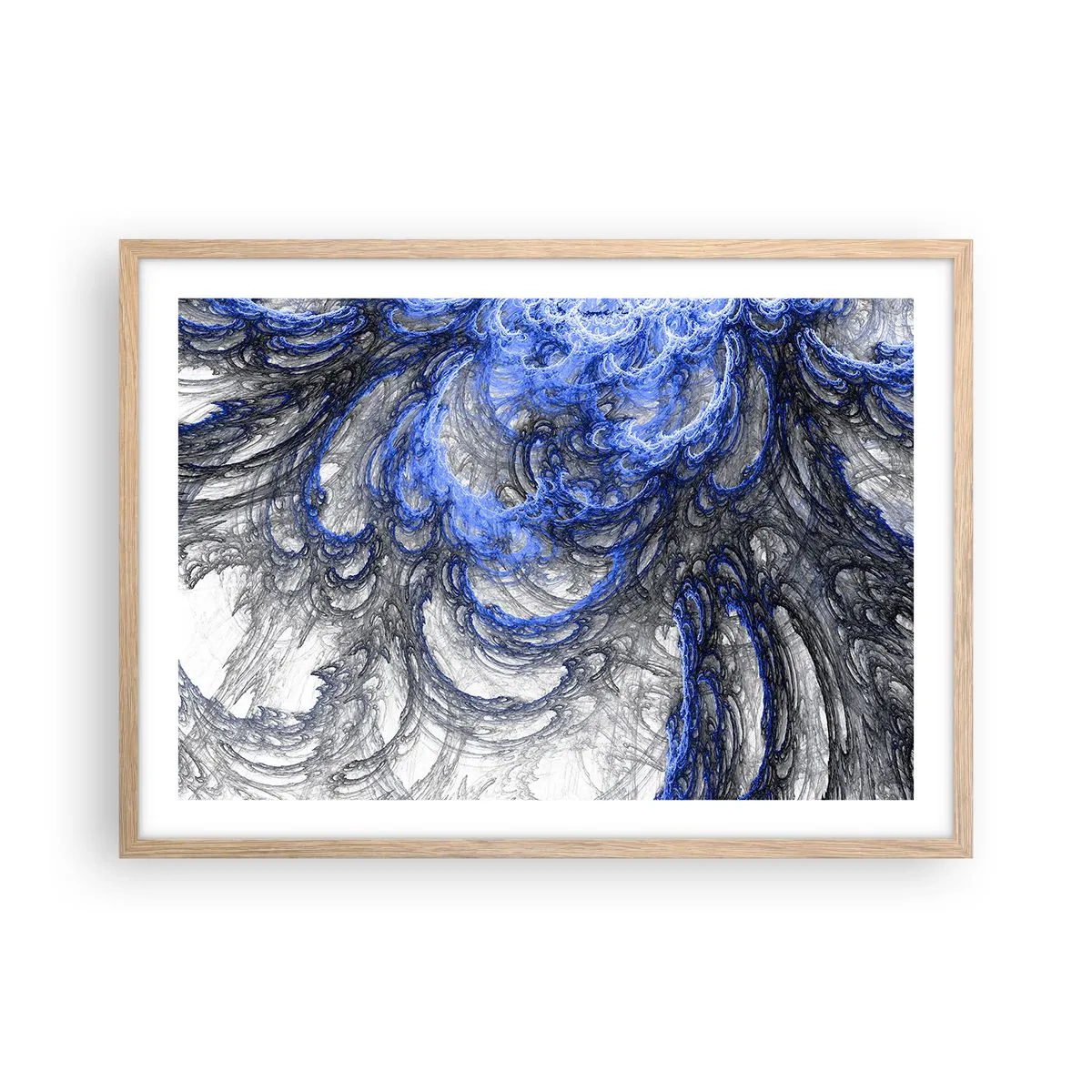 Poszter világos tölgy keretben - Egy hullám születése - 70x50 cm