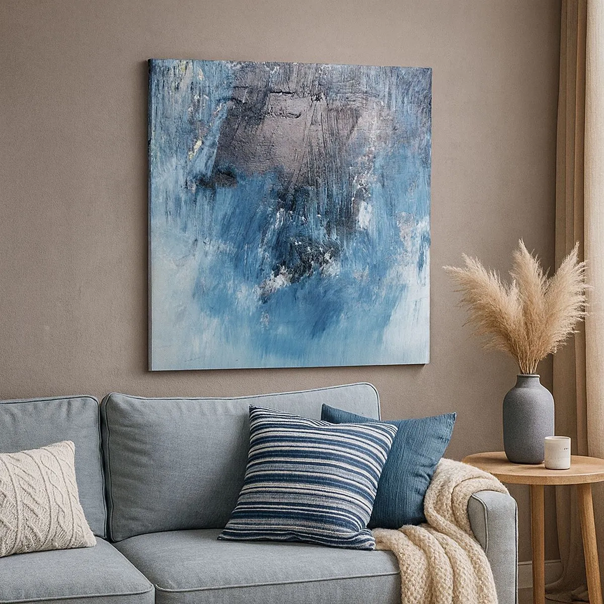 Vászonkép - Kék rapszódia - 30x30 cm