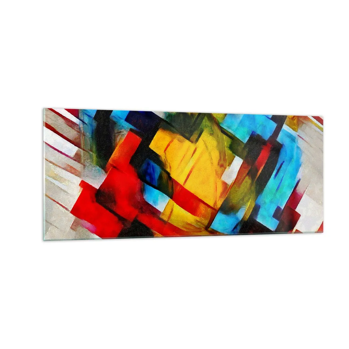 Üveg kép - Többszínű réteges - 100x40 cm
