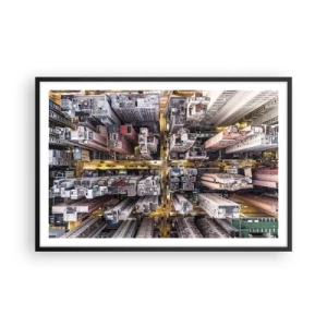 Poszter fehér keretben - Üdvözlet Hongkongból - 91x61 cm