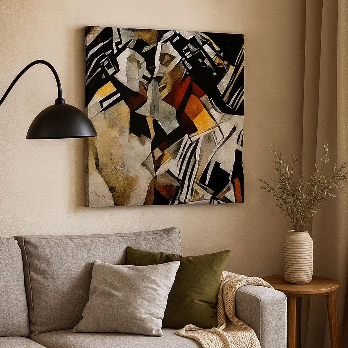 Vászonkép - Szoborszerű csók - 30x30 cm