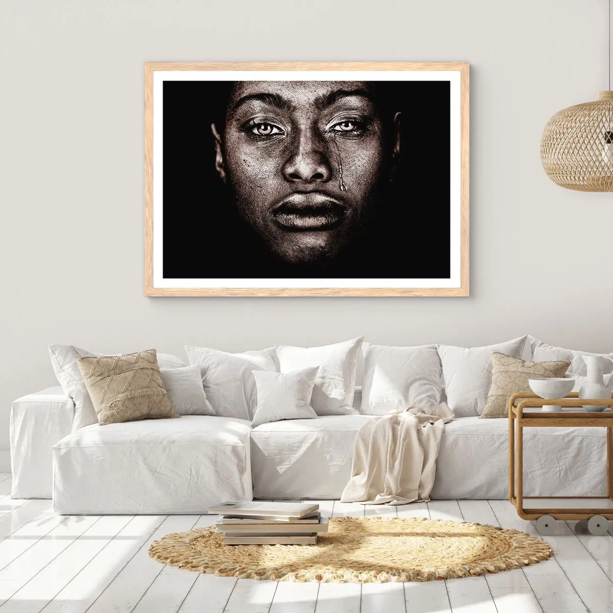 Poszter világos tölgy keretben - Egy könnycsepp - 40x30 cm