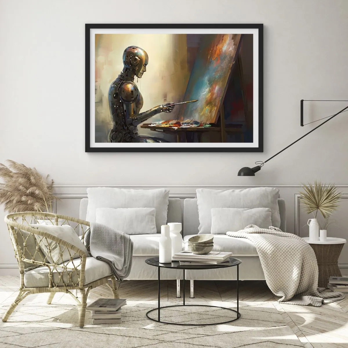 Poszter fehér keretben - A jövő művészete - 100x70 cm