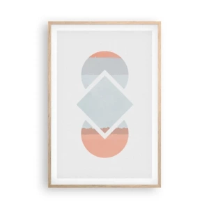 Poszter világos tölgy keretben - A helyzet egyértelmű - 61x91 cm