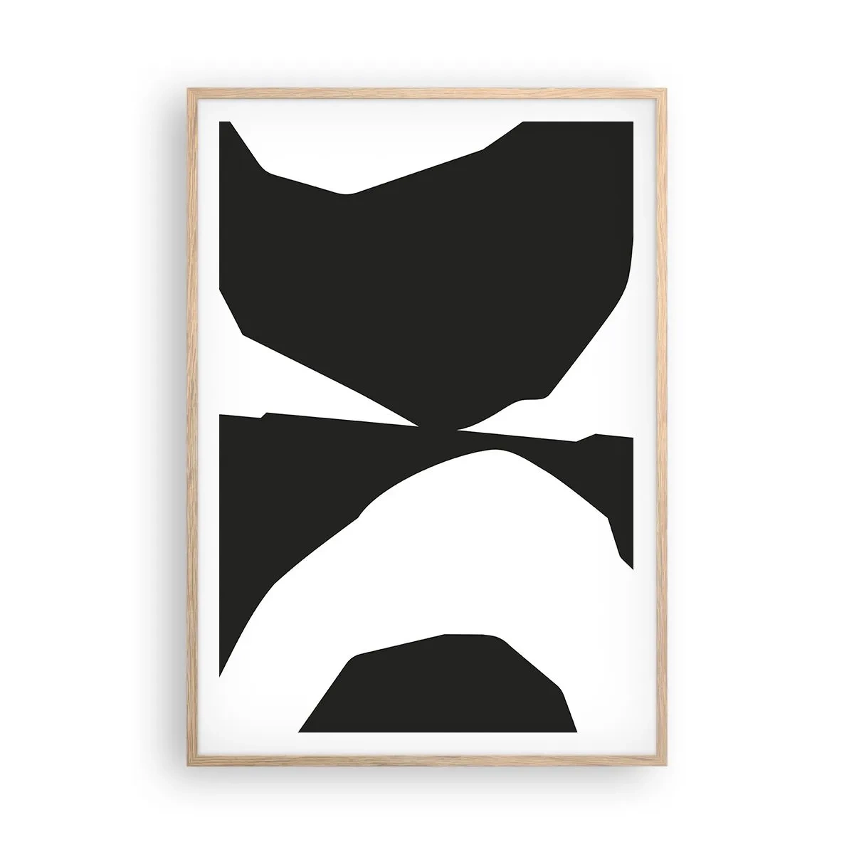 Poszter világos tölgy keretben - Pozitív-negatív - 70x100 cm