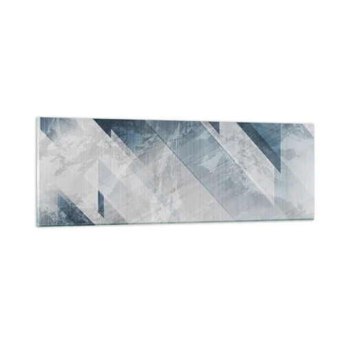 Üveg kép - Térkompozíció - szürke mozgás - 90x30 cm