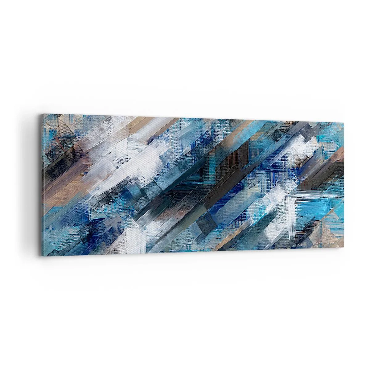 Vászonkép - Kék ferdén - 100x40 cm
