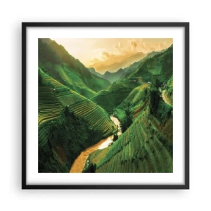 Poszter fehér keretben - Vietnámi völgy - 50x50 cm
