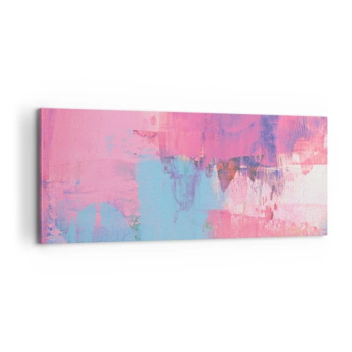 Vászonkép - Rózsaszín, kék és egy csipetnyi fény - 100x40 cm