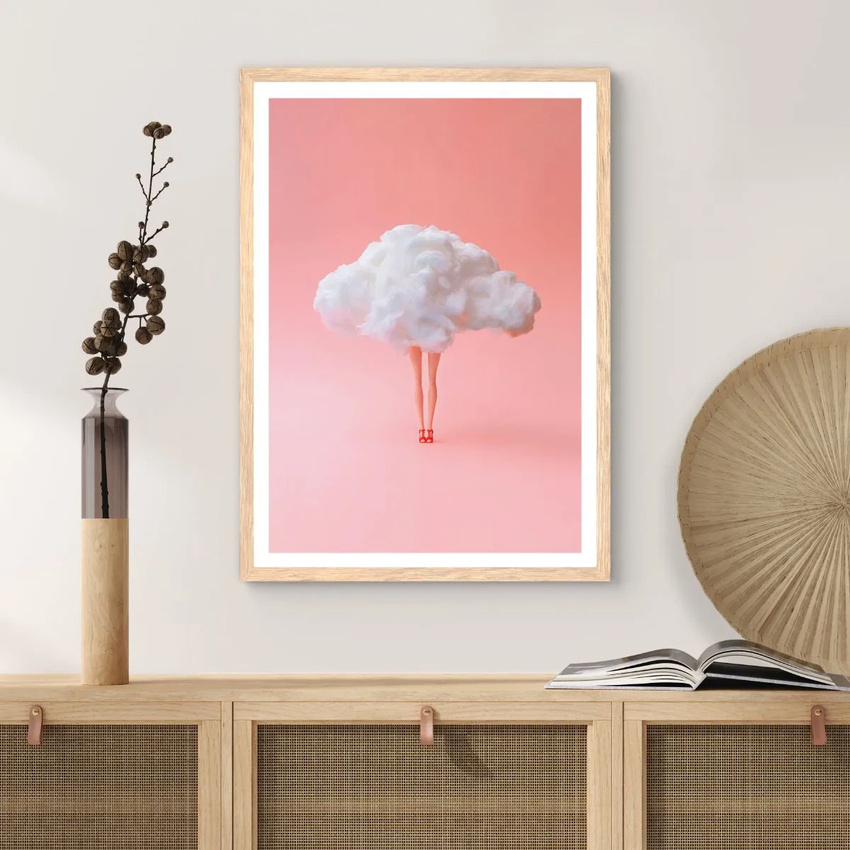 Poszter világos tölgy keretben - Édes ígéret - 50x70 cm