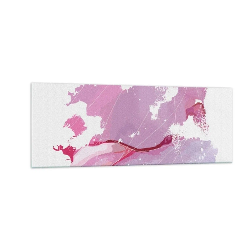 Üveg kép - Egy rózsaszín világ térképe - 140x50 cm