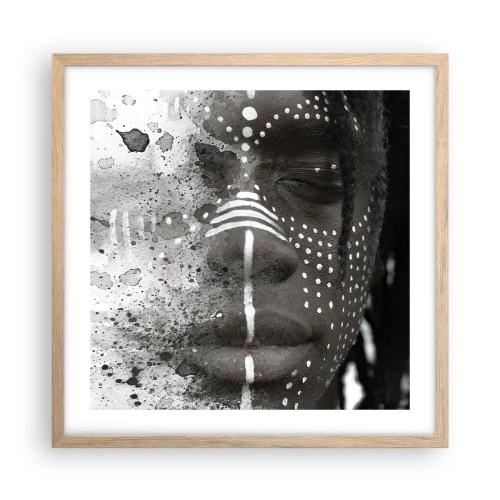 Poszter világos tölgy keretben - Fedezd fel az eredeti szellemet - 50x50 cm