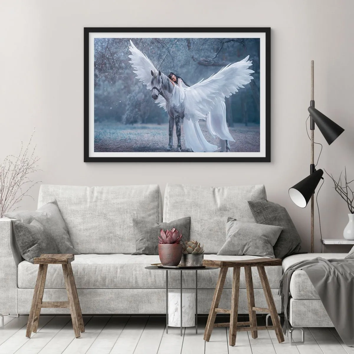 Poszter fehér keretben - Egy ihletett pillanat - 100x70 cm