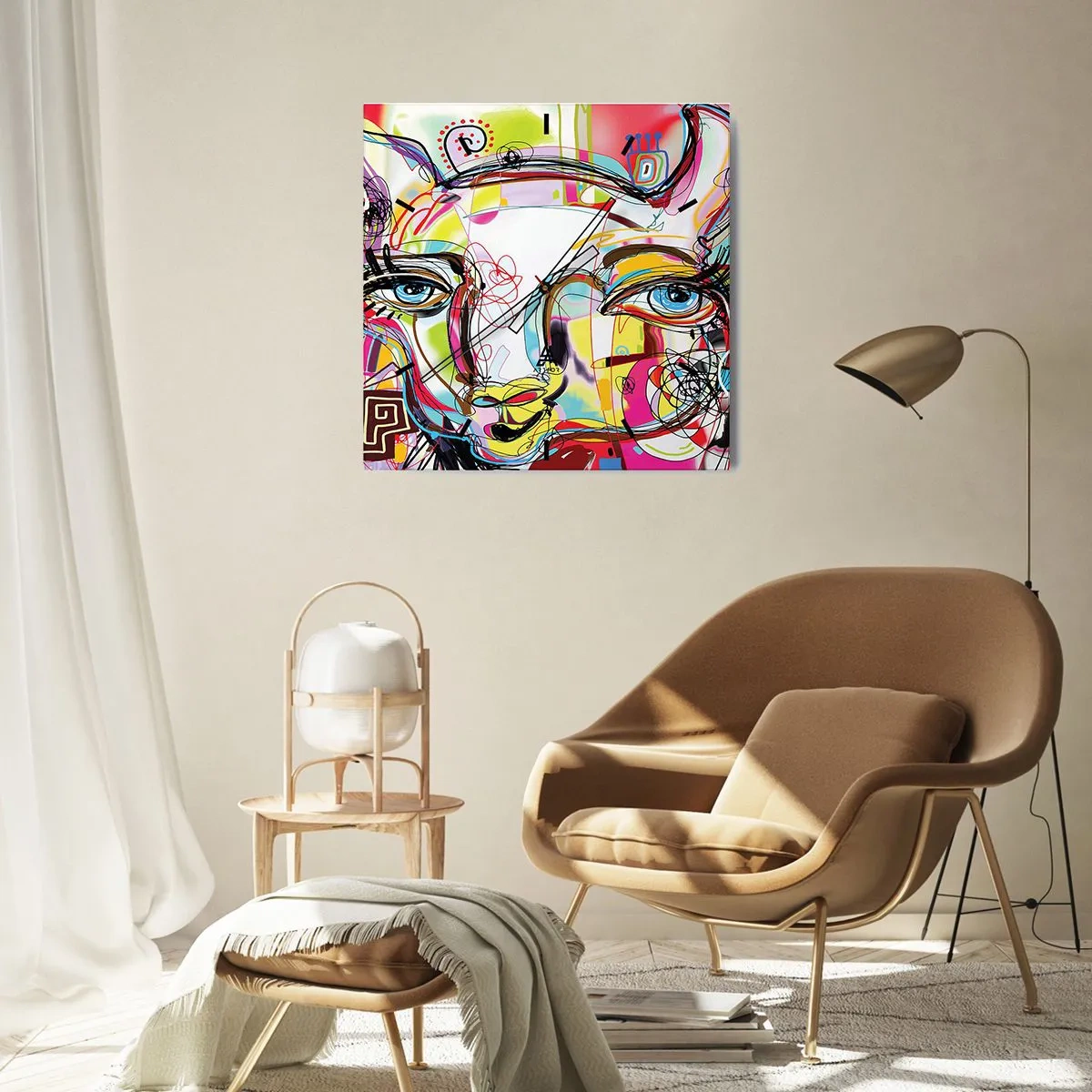 Falióra, Óra - A macska természetének gazdagsága - 40x40 cm