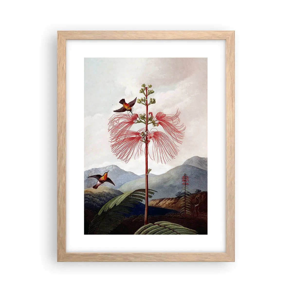 Poszter világos tölgy keretben - Egy trópusi paradicsomban - 30x40 cm