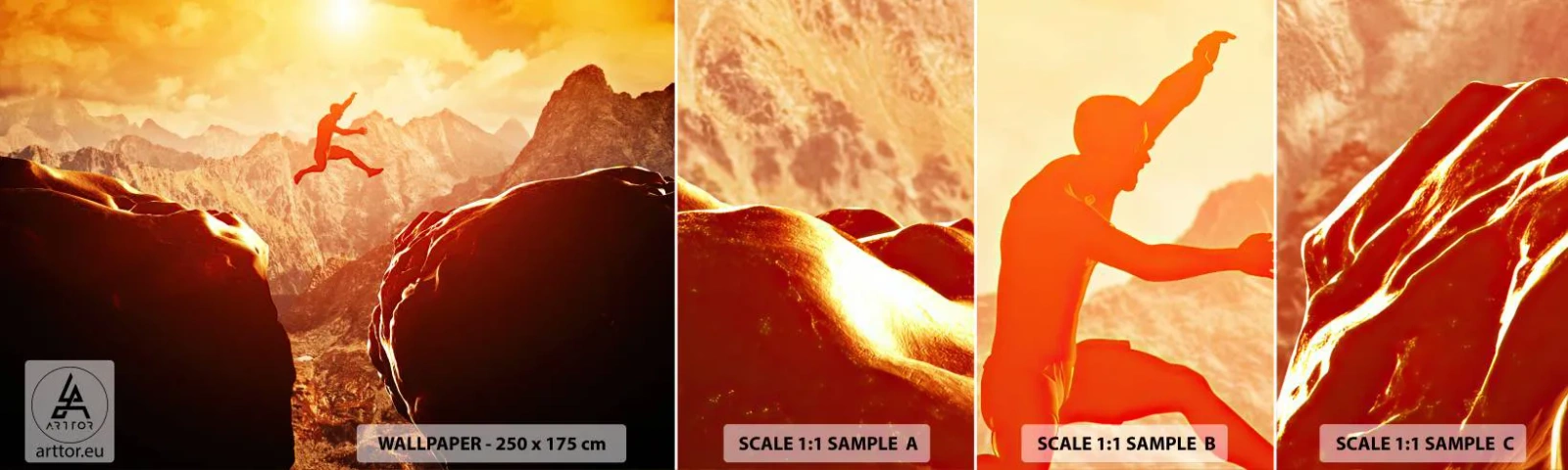 Fotótapéta Minta Öntapadós Deluxe Sticker - Átlépve a határokat - Sport, Mászó, Tájkép - 100x30 cm