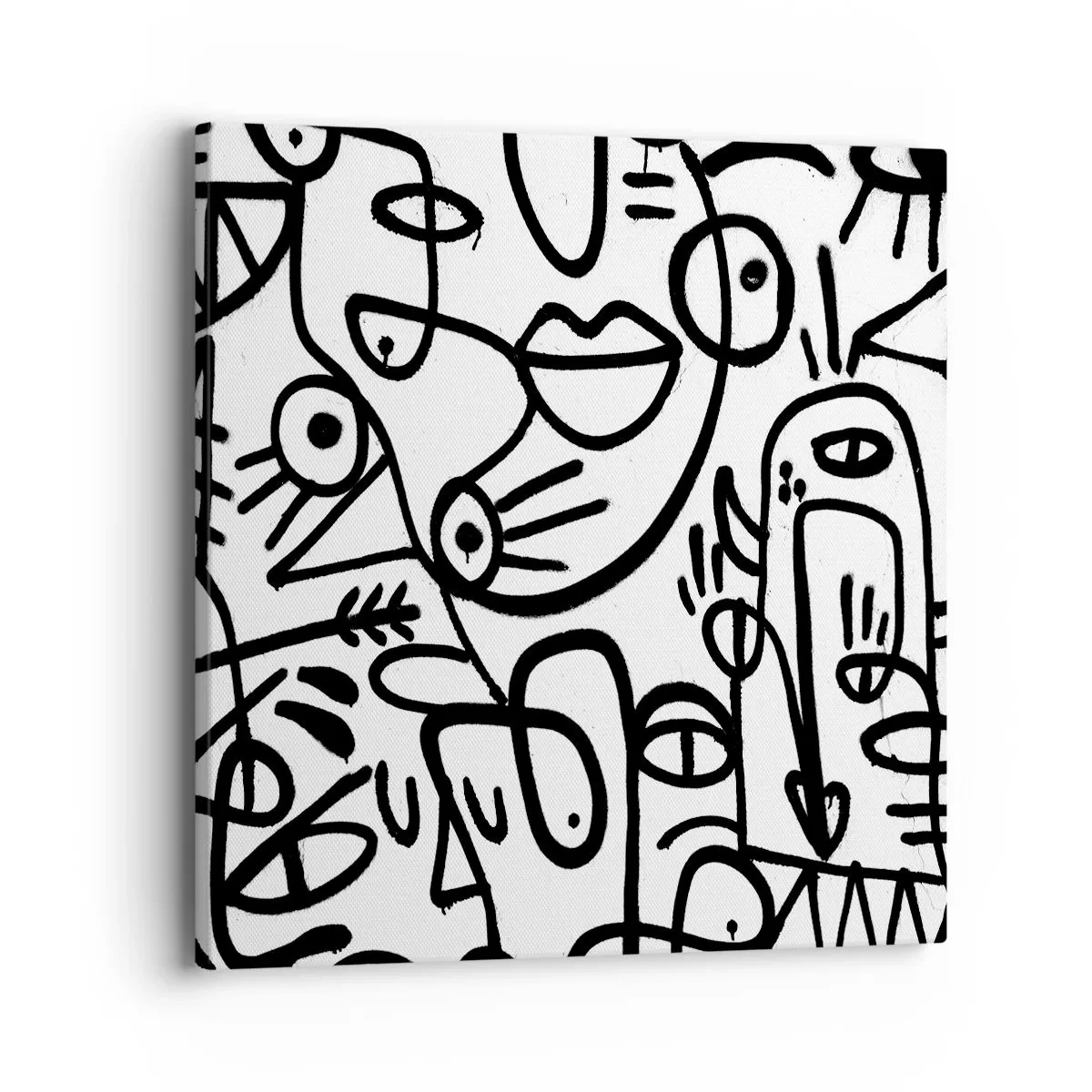 Vászonkép - Arcok és délibábok - 40x40 cm