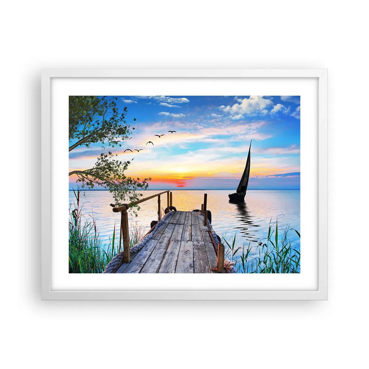 Poszter fekete keretben - Kellemes este - 50x40 cm