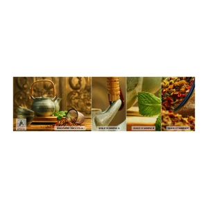 Fotótapéta Minta Premium Sand - Szerződés a tea ivásról - Gasztronómia, Tea, Szárított gyógynövények - 100x30 cm