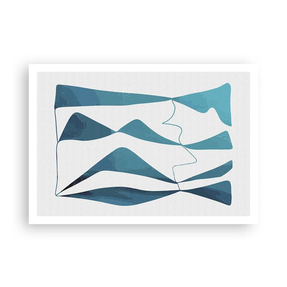 Poszter - Absztrakció: egy türkizkék összetétel - 100x70 cm