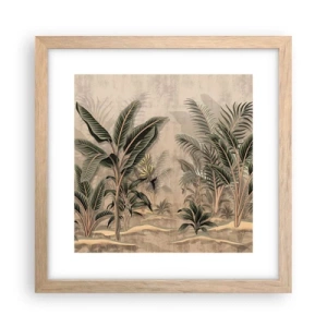 Poszter világos tölgy keretben - Gyarmati stílusú metszet - 30x30 cm