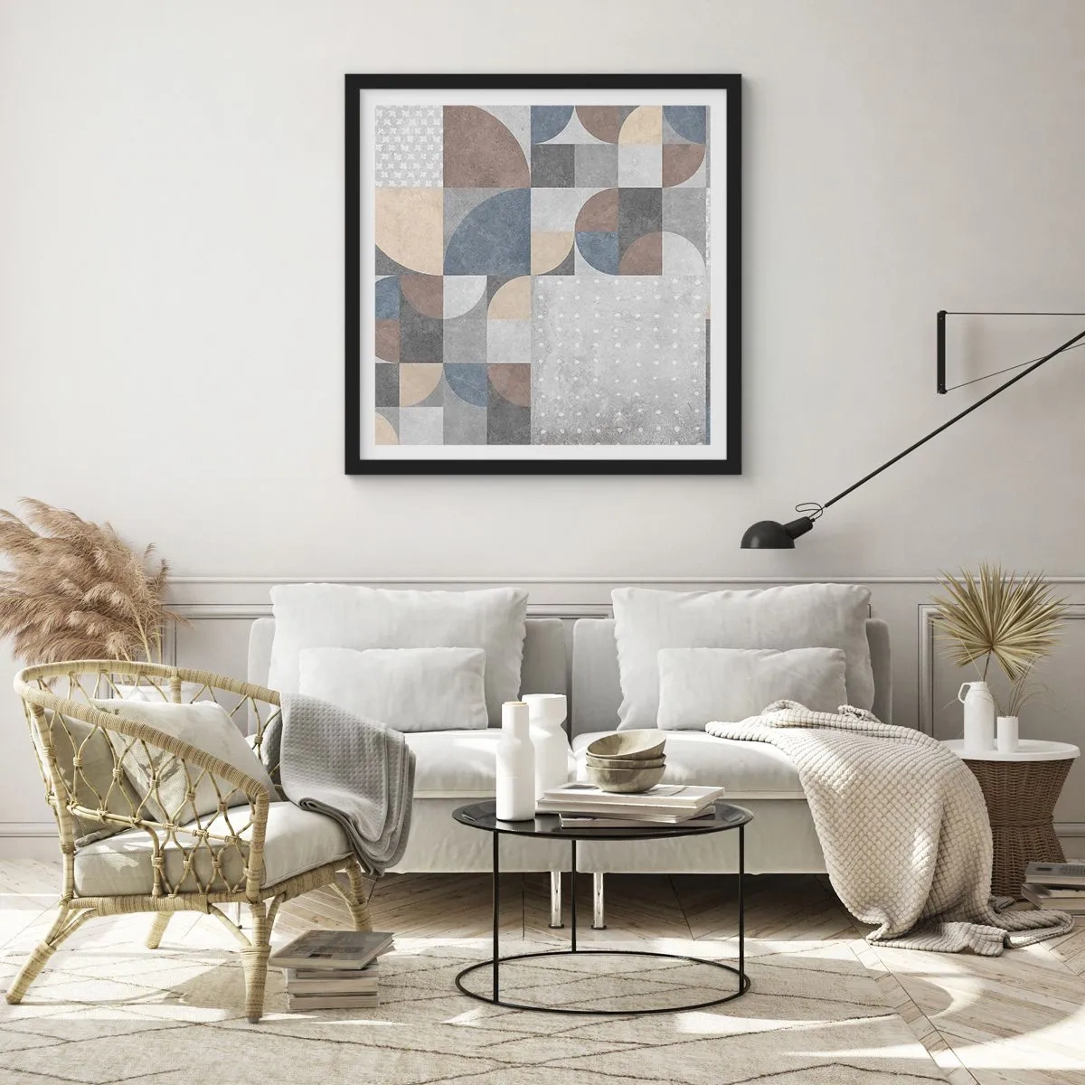 Poszter fehér keretben - Kerámia fantázia - 50x50 cm