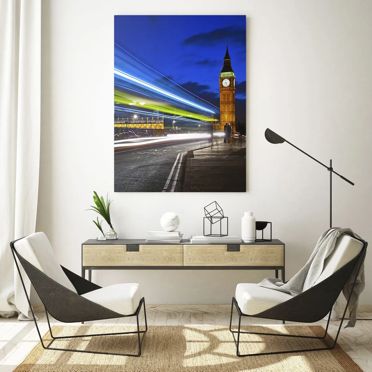 Üveg kép - Big Ben vigyázó szeme alatt - 70x100 cm