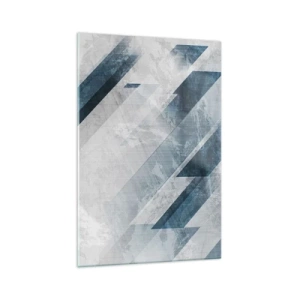 Üveg kép - Térkompozíció - szürke mozgás - 70x100 cm