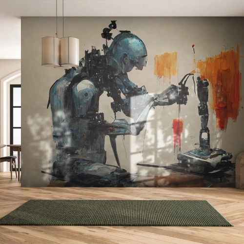 Egyedi tapéta Premium Canvas - Már holnap... - Művész, Mesterséges intelligencia, Robot