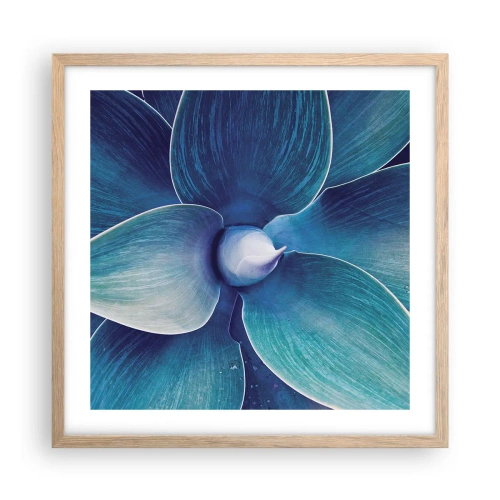 Poszter világos tölgy keretben - Kékezve az égből - 50x50 cm