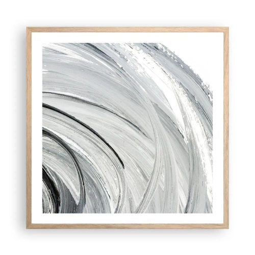 Poszter világos tölgy keretben - Orbitális kompozíció - 60x60 cm