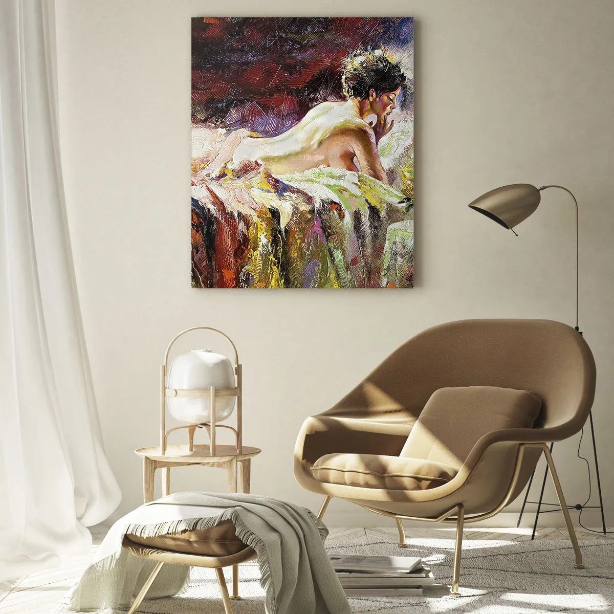 Üveg kép - Töprengő Vénusz - 80x120 cm