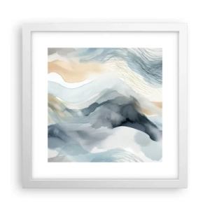 Poszter fekete keretben - Hó és köd absztrakció - 30x30 cm