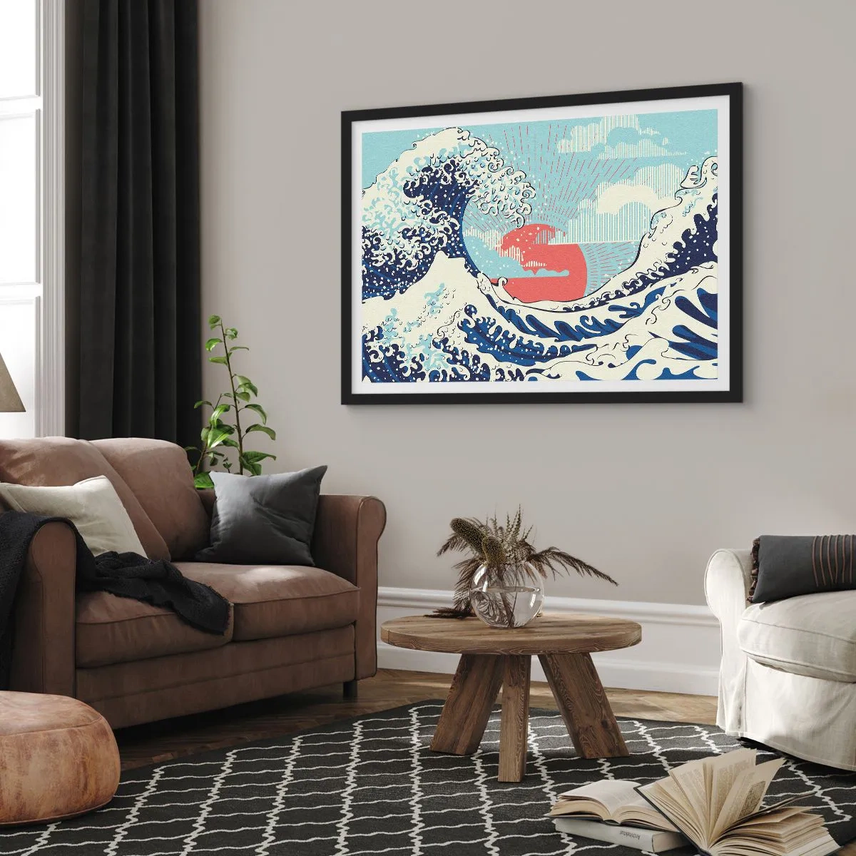 Poszter fehér keretben - Japán inspirációból - 70x50 cm