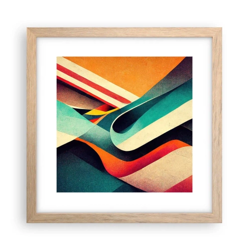 Poszter világos tölgy keretben - Intenzív kompozíció - 30x30 cm