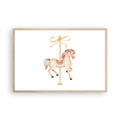 Poszter világos tölgy keretben - Kecses vágtával - 91x61 cm