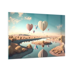 Üveg kép - A szerelem szárnyalni hagy - 100x70 cm