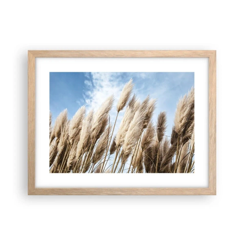 Poszter világos tölgy keretben - Napos és szeles simogatás - 40x30 cm