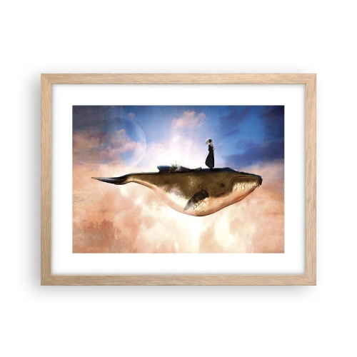 Poszter világos tölgy keretben - Legeslegreálisabb utazás - 40x30 cm