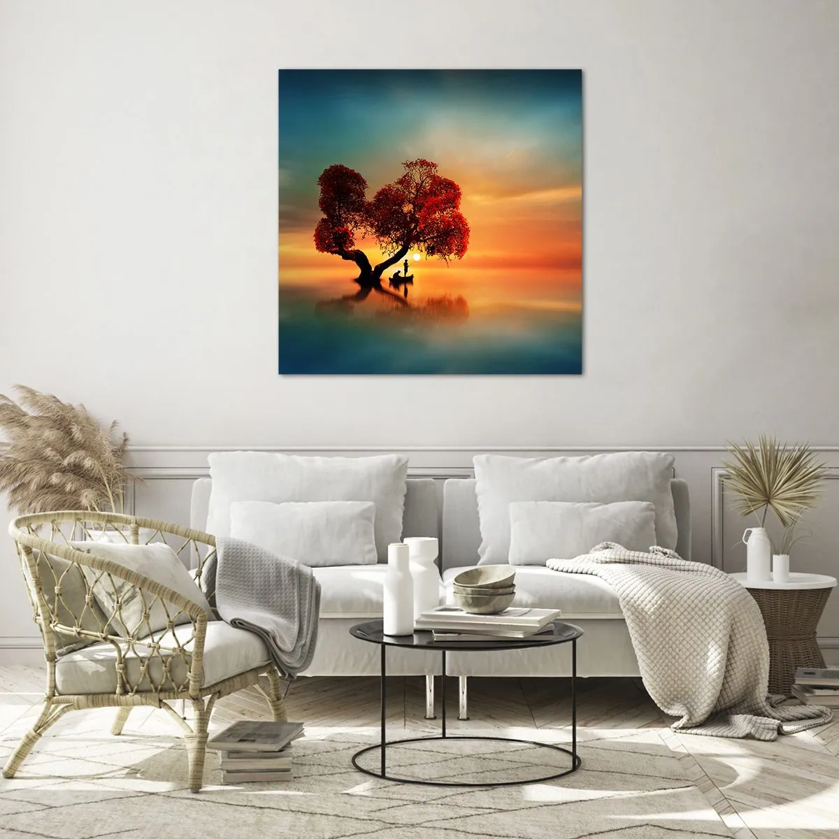 Üveg kép - A világtalanság csendje és az eltávoldotak - 70x70 cm