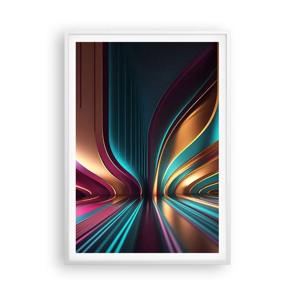 Poszter fekete keretben - A fény építészete - 70x100 cm