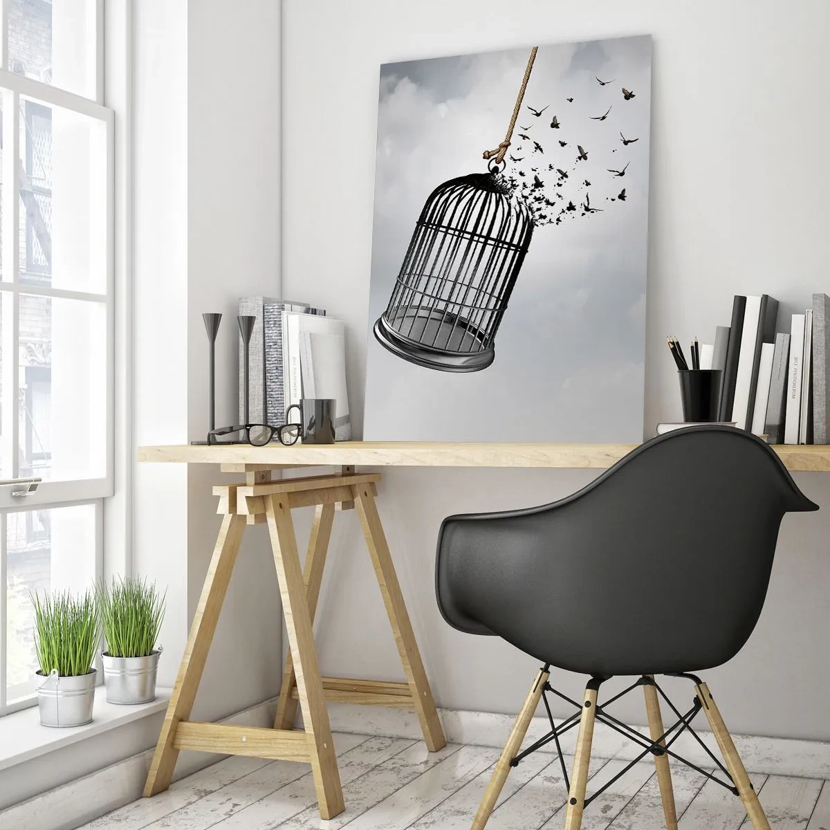 Üveg kép - Hit... Remény... Szabadság! - 50x70 cm