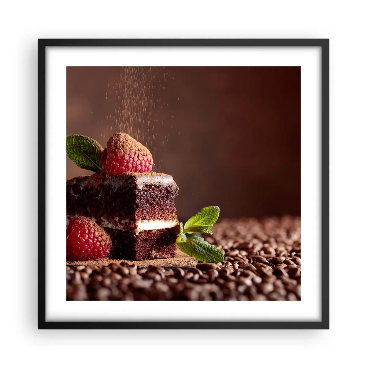 Poszter fehér keretben - Az élet édes - 50x50 cm