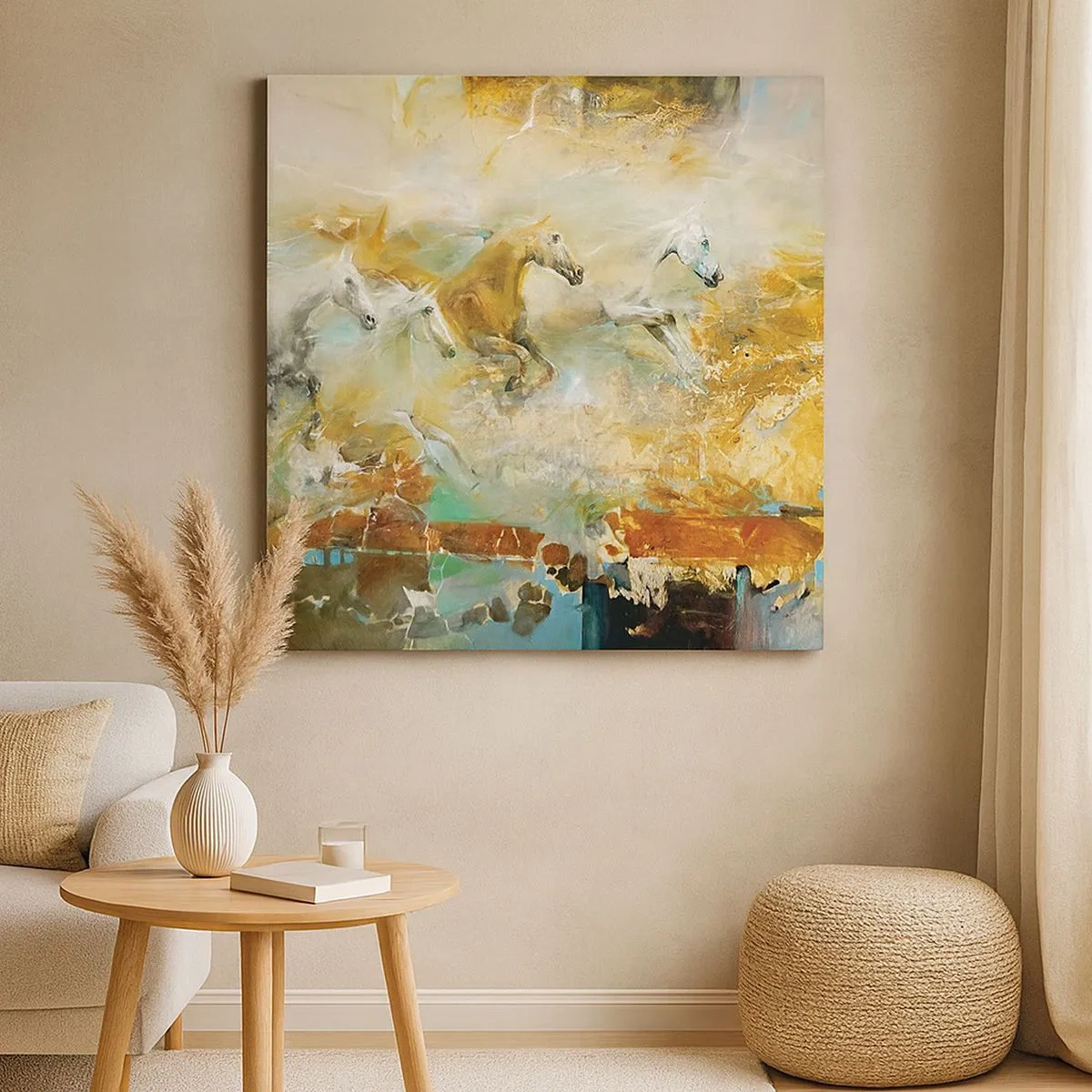 Vászonkép - Vágta a fényen át  - 30x30 cm