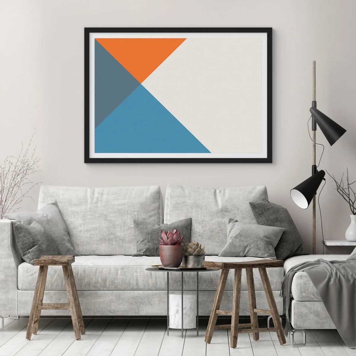 Poszter fehér keretben - Szögben… - 70x50 cm