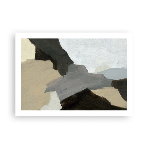 Poszter - Absztrakció: a szürke elválasztásai - 70x50 cm